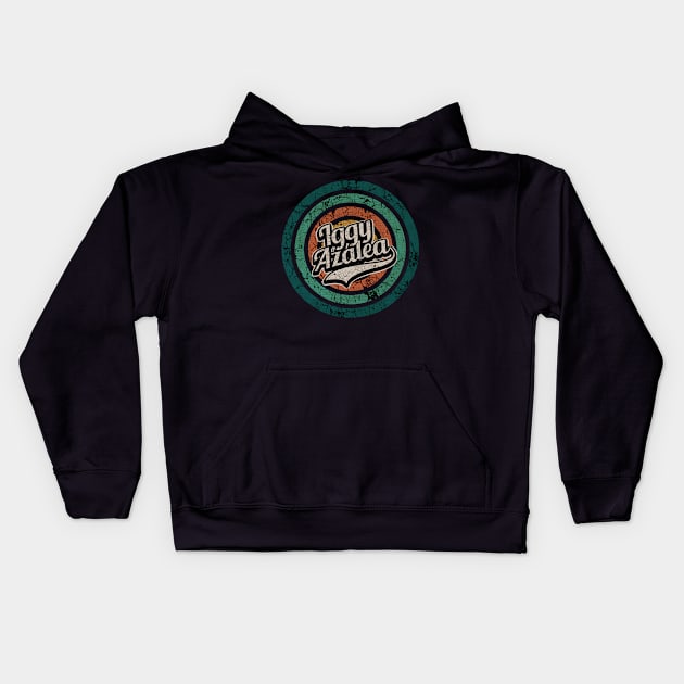 Iggy Azalea // Retro Circle Crack Vintage Kids Hoodie by People Mask